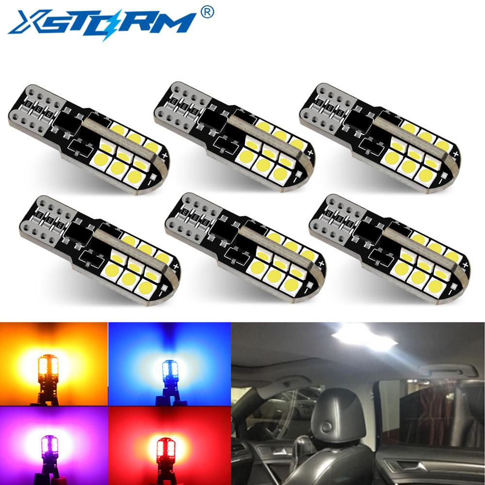 6Pcs T10 Led Canbus W5W Led  WY5W 168 194   ڵ ׸   ȣ Ŭ  6000K  12V
